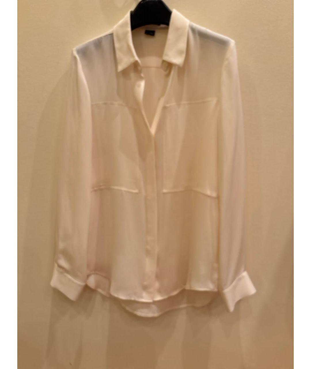 THEORY Бежевая шелковая блузы, фото 4