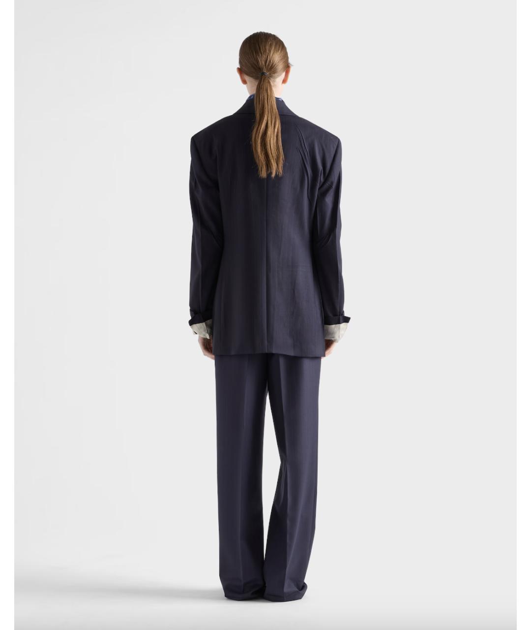 PRADA Синий шерстяной костюм с брюками, фото 2