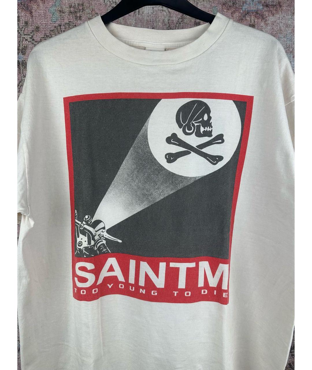 Saint Michael Бежевая хлопковая футболка, фото 3