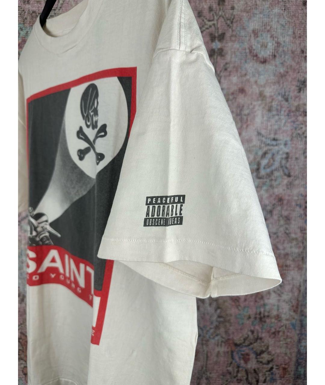 Saint Michael Бежевая хлопковая футболка, фото 6