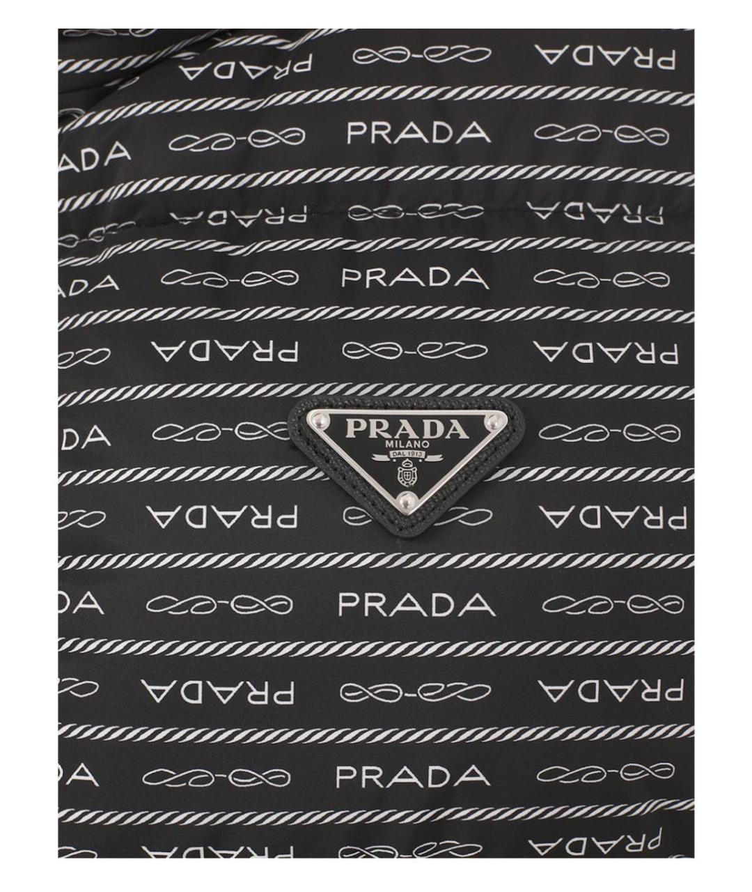 PRADA Черный полиэстеровый пуховик, фото 7