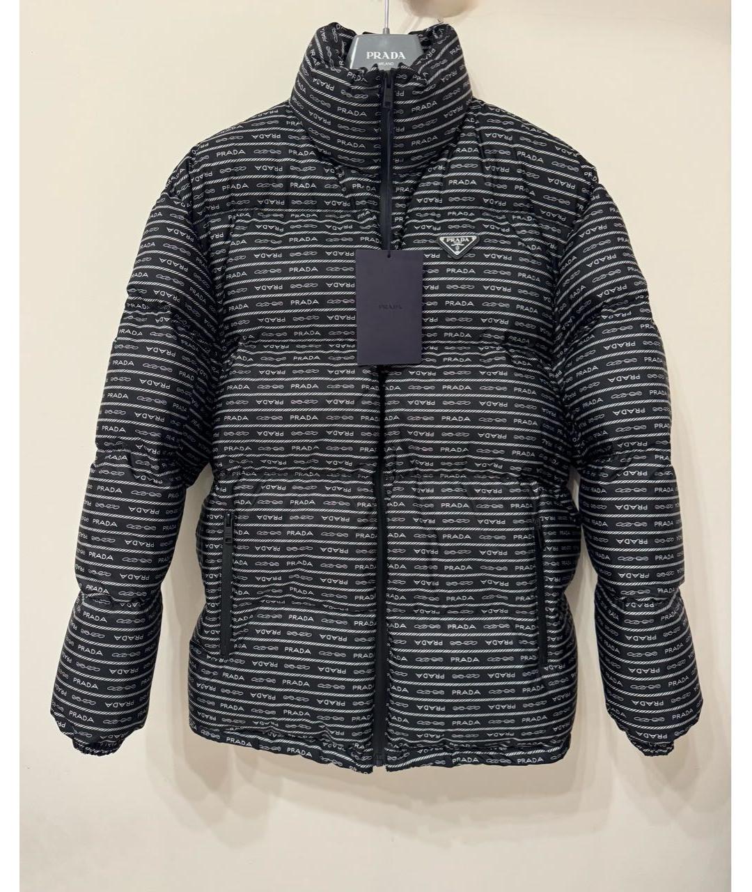 PRADA Черный полиэстеровый пуховик, фото 3