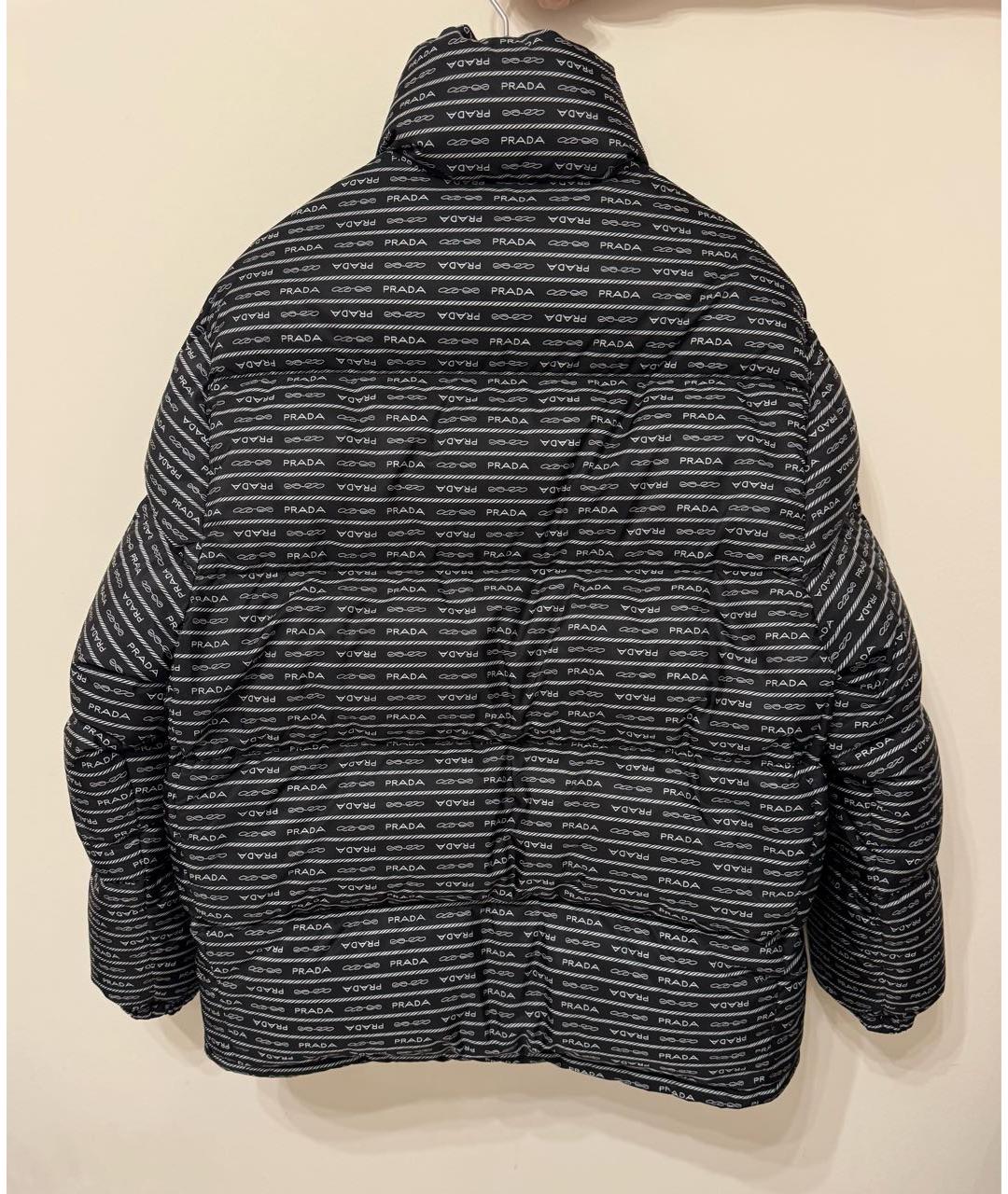 PRADA Черный полиэстеровый пуховик, фото 4