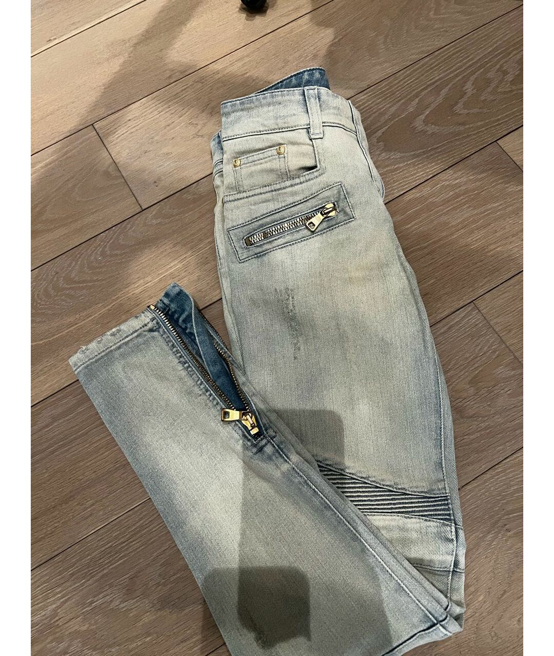 BALMAIN Бежевые прямые джинсы, фото 2