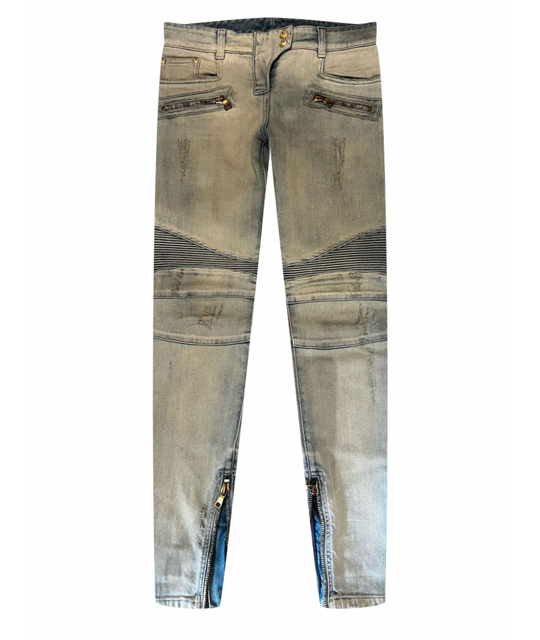 BALMAIN Бежевые прямые джинсы, фото 1