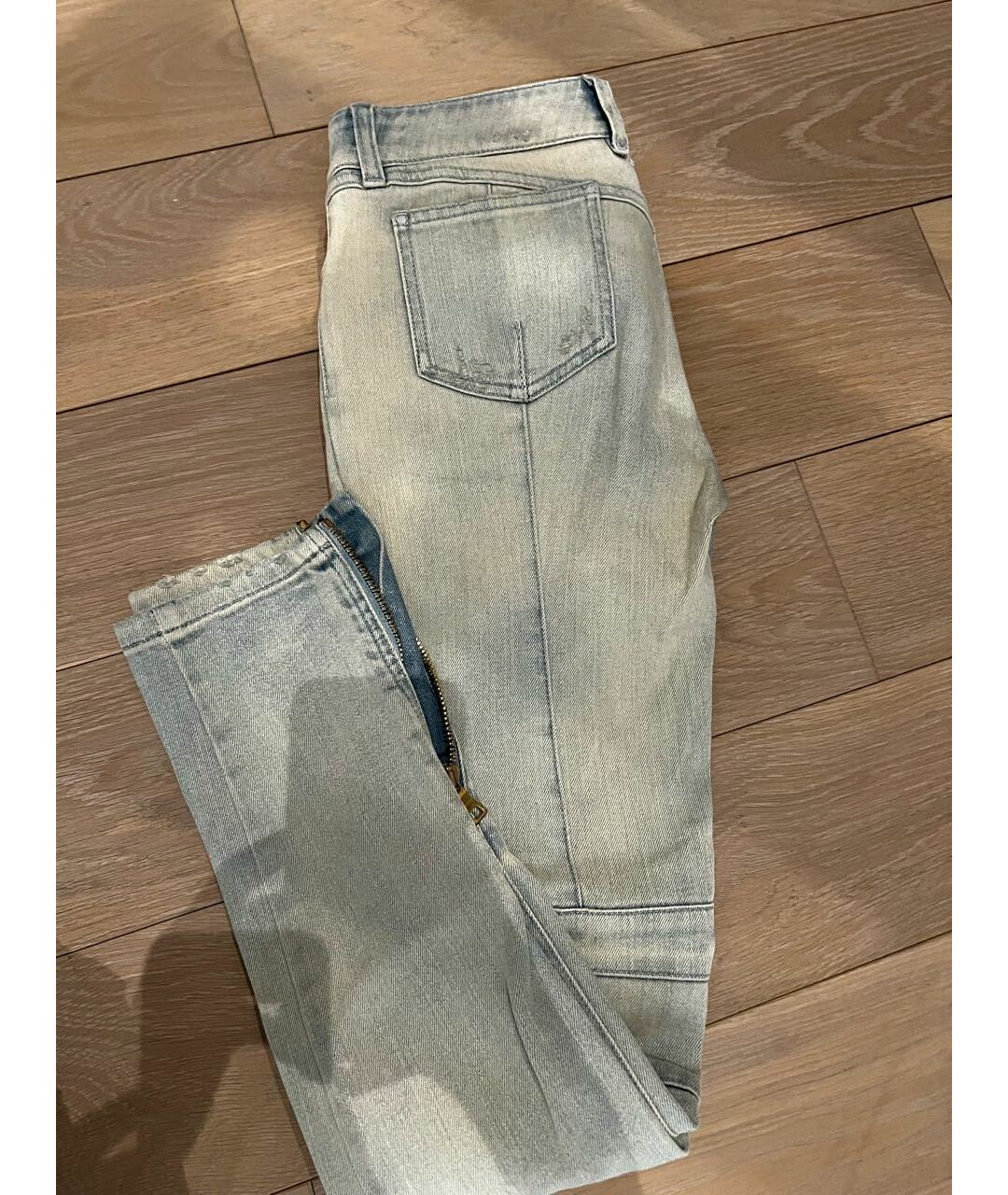 BALMAIN Бежевые прямые джинсы, фото 3