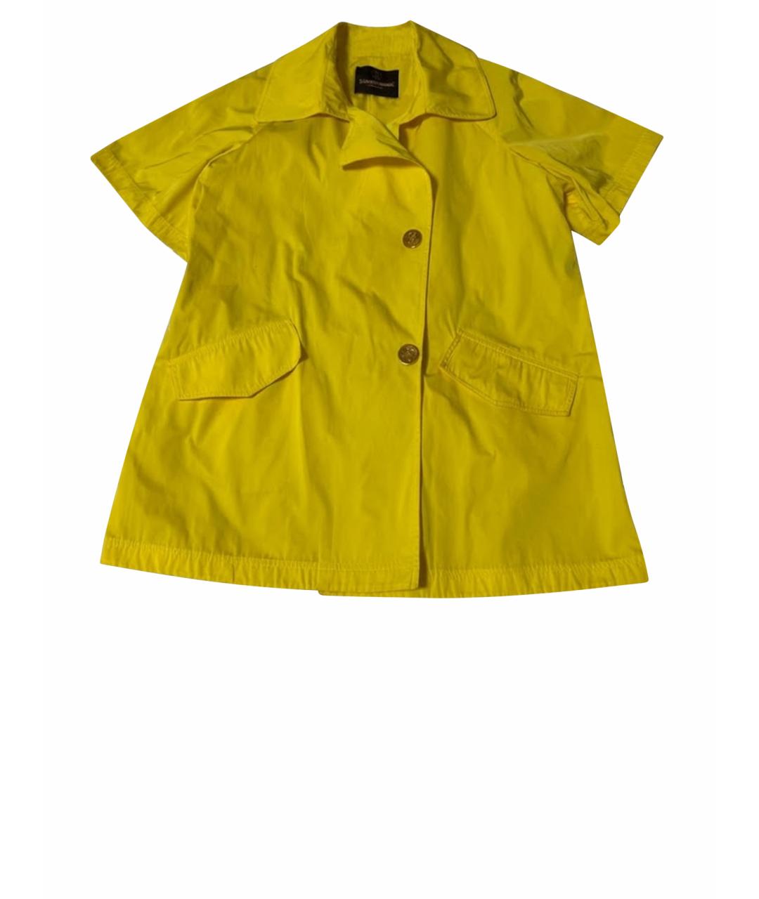 ROBERTO CAVALLI Желтая полиэстеровая парка, фото 1