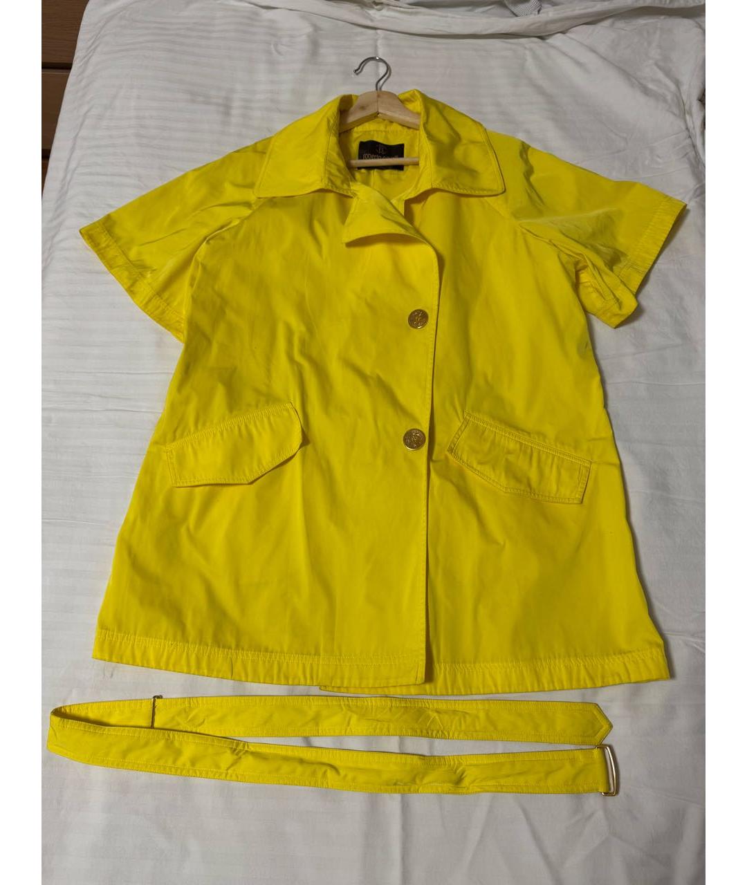 ROBERTO CAVALLI Желтая полиэстеровая парка, фото 5