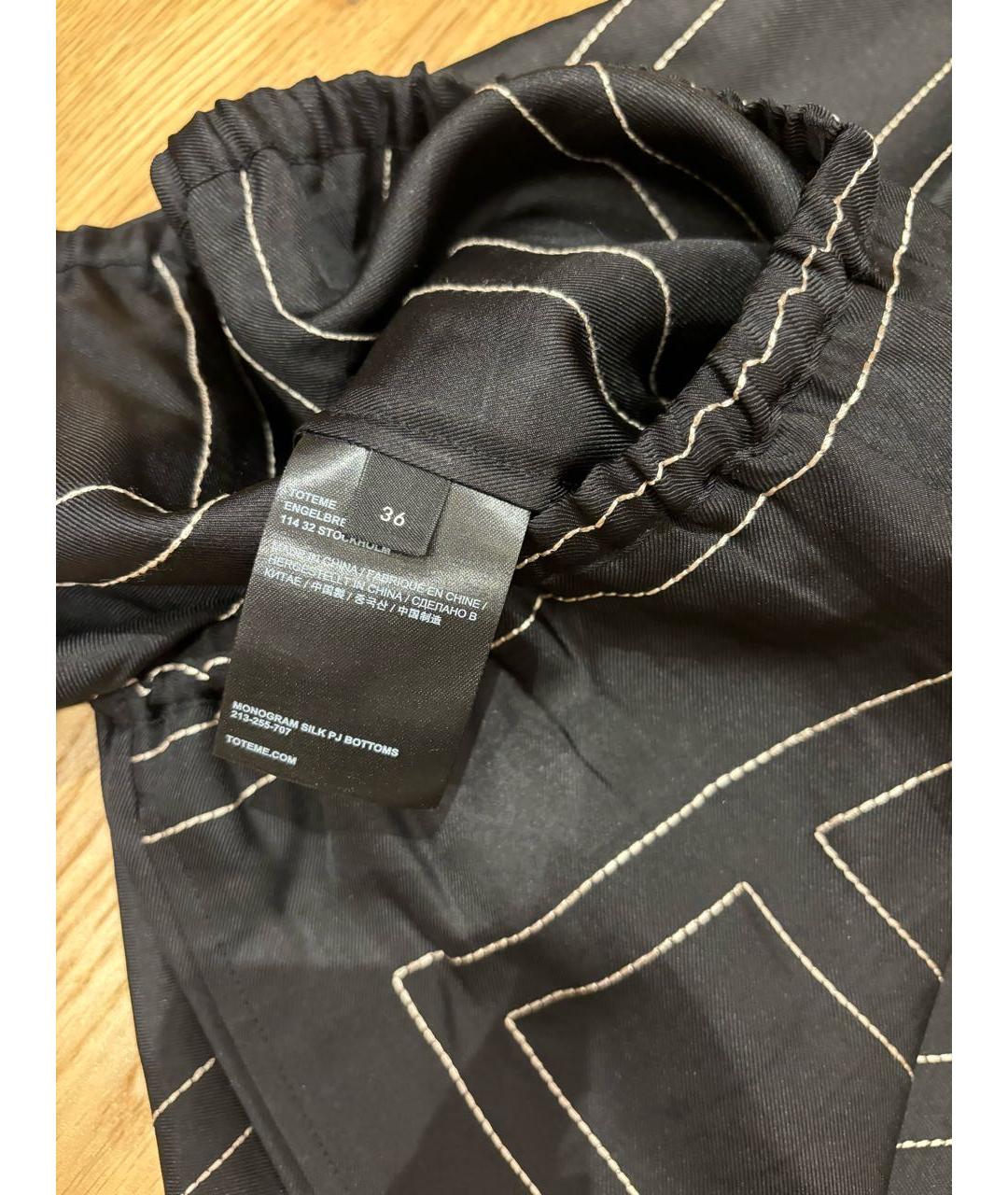 TOTEME Черный шелковый костюм с брюками, фото 4