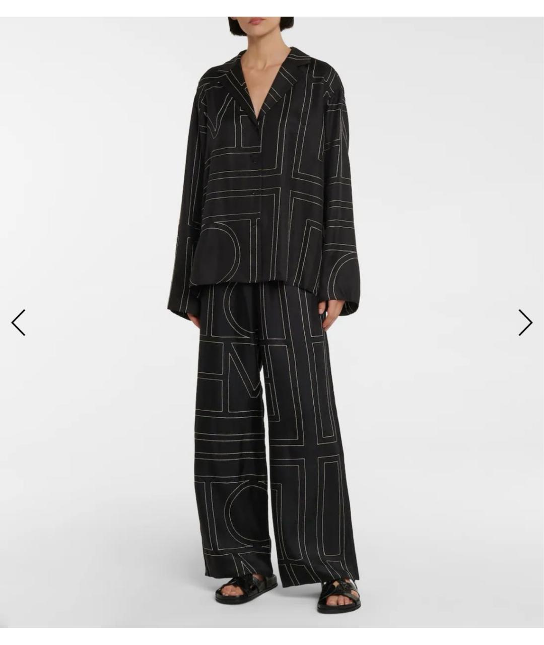 TOTEME Черный шелковый костюм с брюками, фото 8