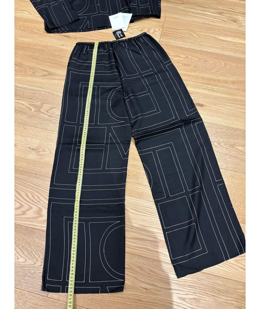 TOTEME Черный шелковый костюм с брюками, фото 4