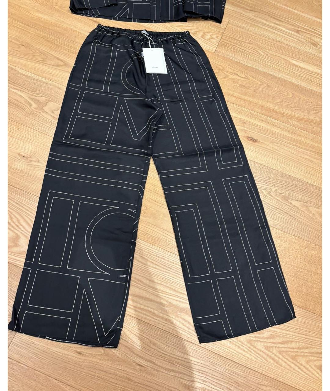 TOTEME Черный шелковый костюм с брюками, фото 3