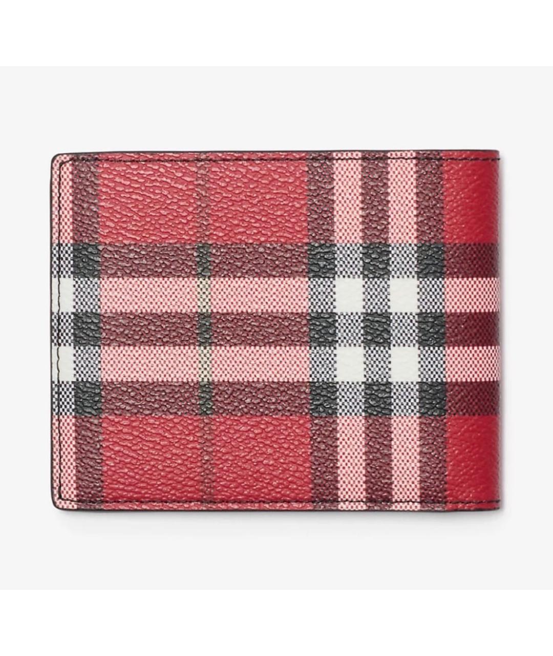 BURBERRY Красный кожаный кошелек, фото 3