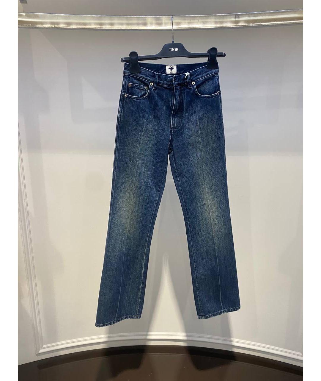 CHRISTIAN DIOR Синие прямые джинсы, фото 3
