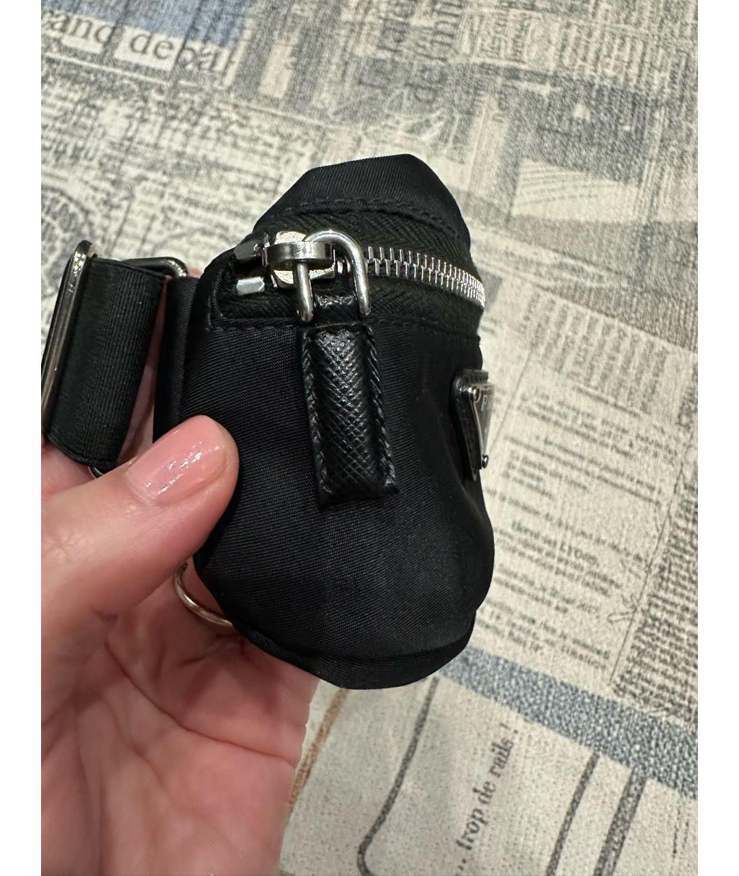 PRADA Черная барсетка, фото 3