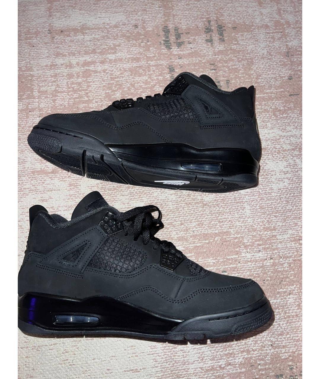 NIKE Черные нубуковые высокие кроссовки / кеды, фото 7