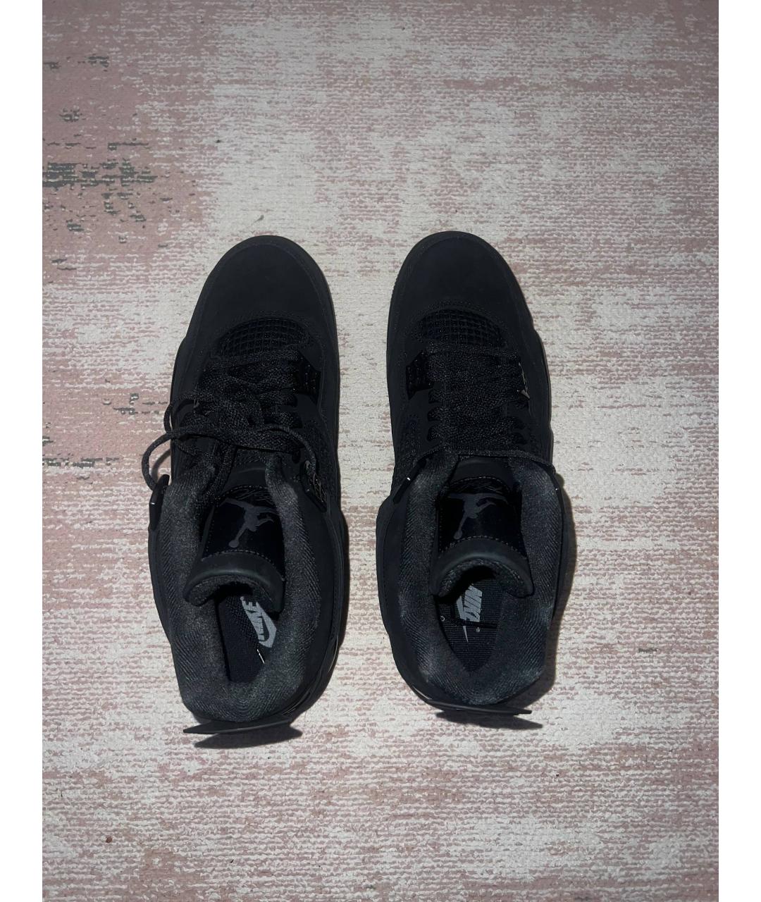 NIKE Черные нубуковые высокие кроссовки / кеды, фото 3