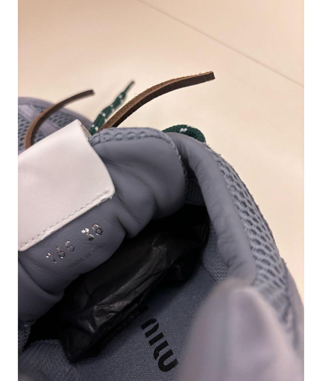 MIU MIU Голубые замшевые кеды, фото 6