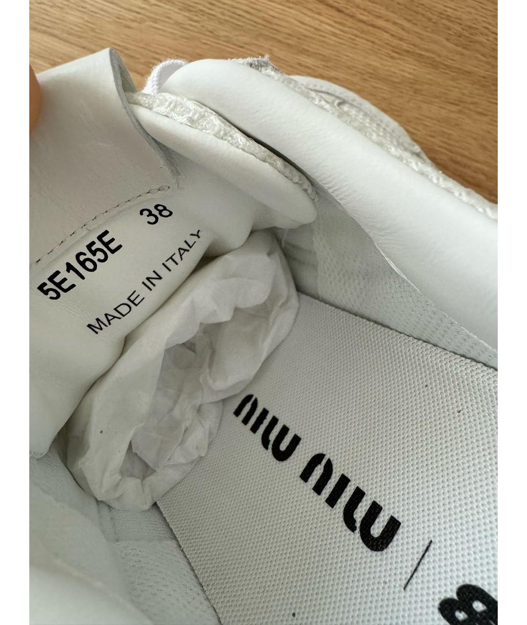 MIU MIU Белые замшевые кеды, фото 6