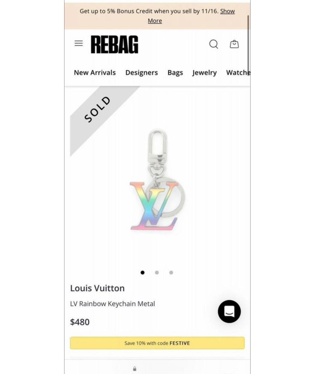 LOUIS VUITTON Мульти брелок, фото 7