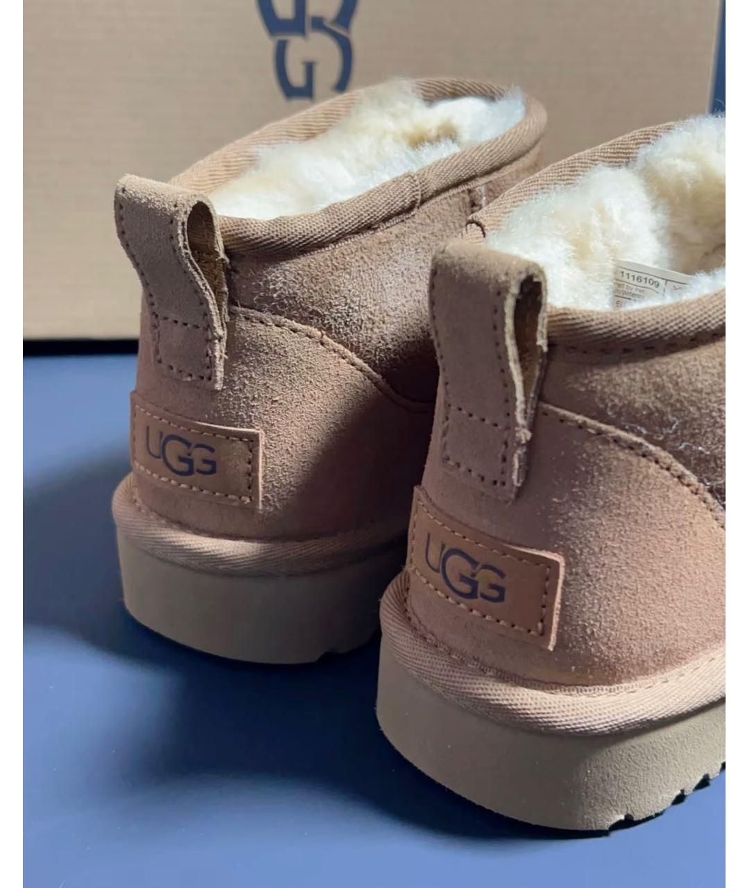 UGG AUSTRALIA Коричневые замшевые ботинки, фото 5