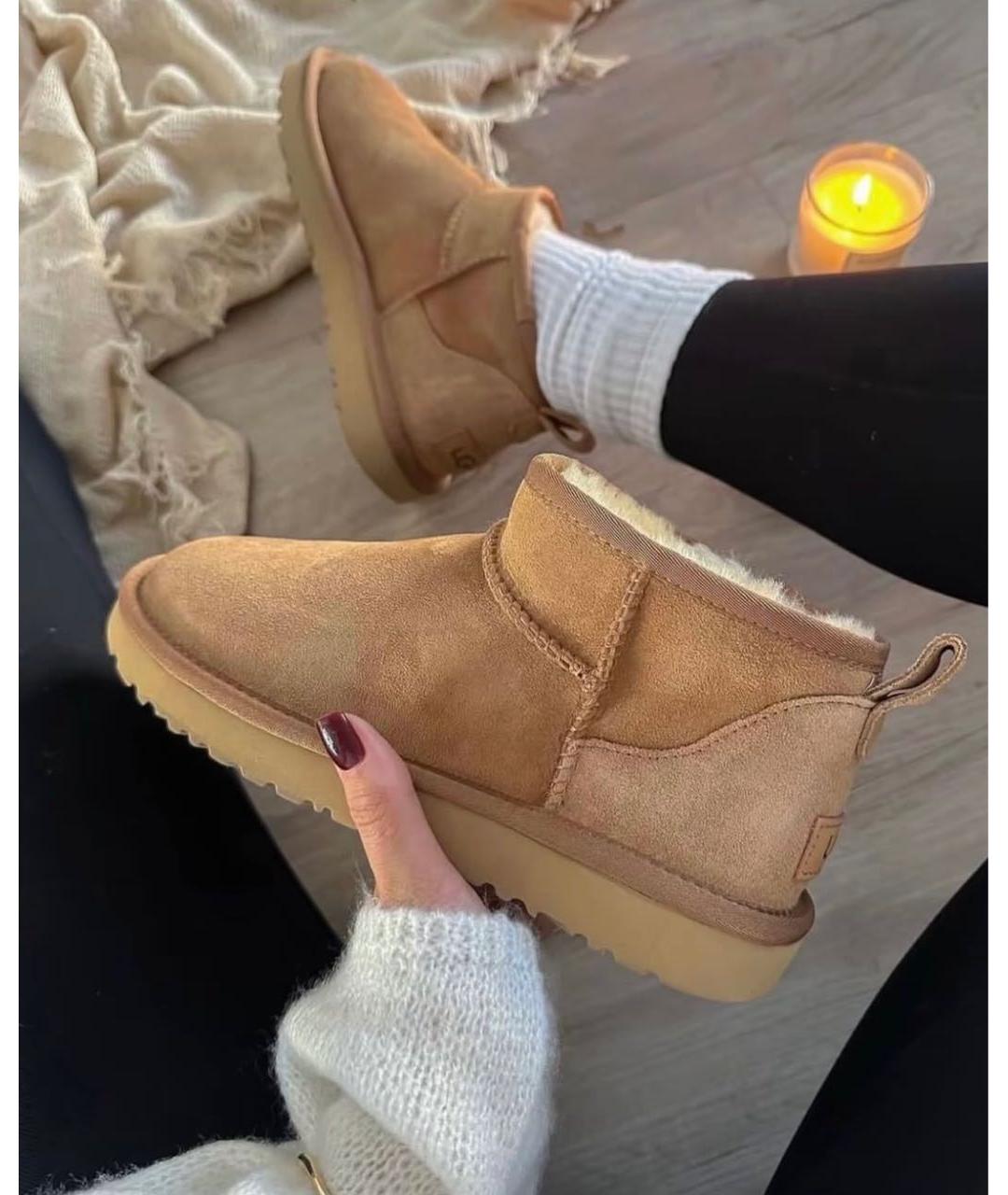 UGG AUSTRALIA Коричневые замшевые ботинки, фото 6