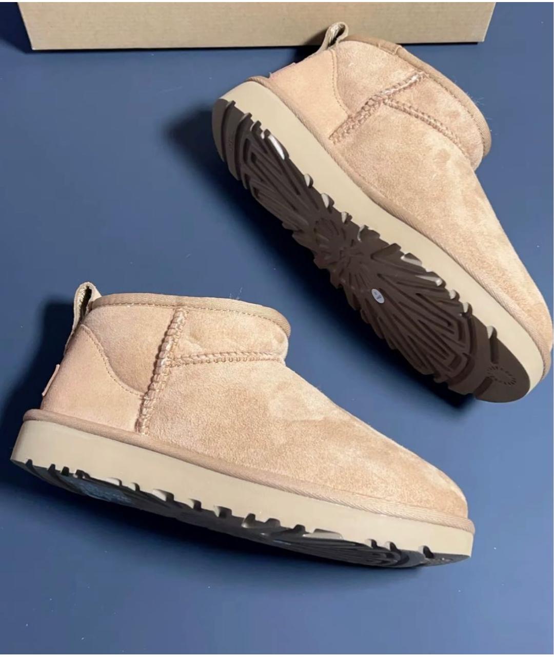 UGG AUSTRALIA Коричневые замшевые ботинки, фото 3