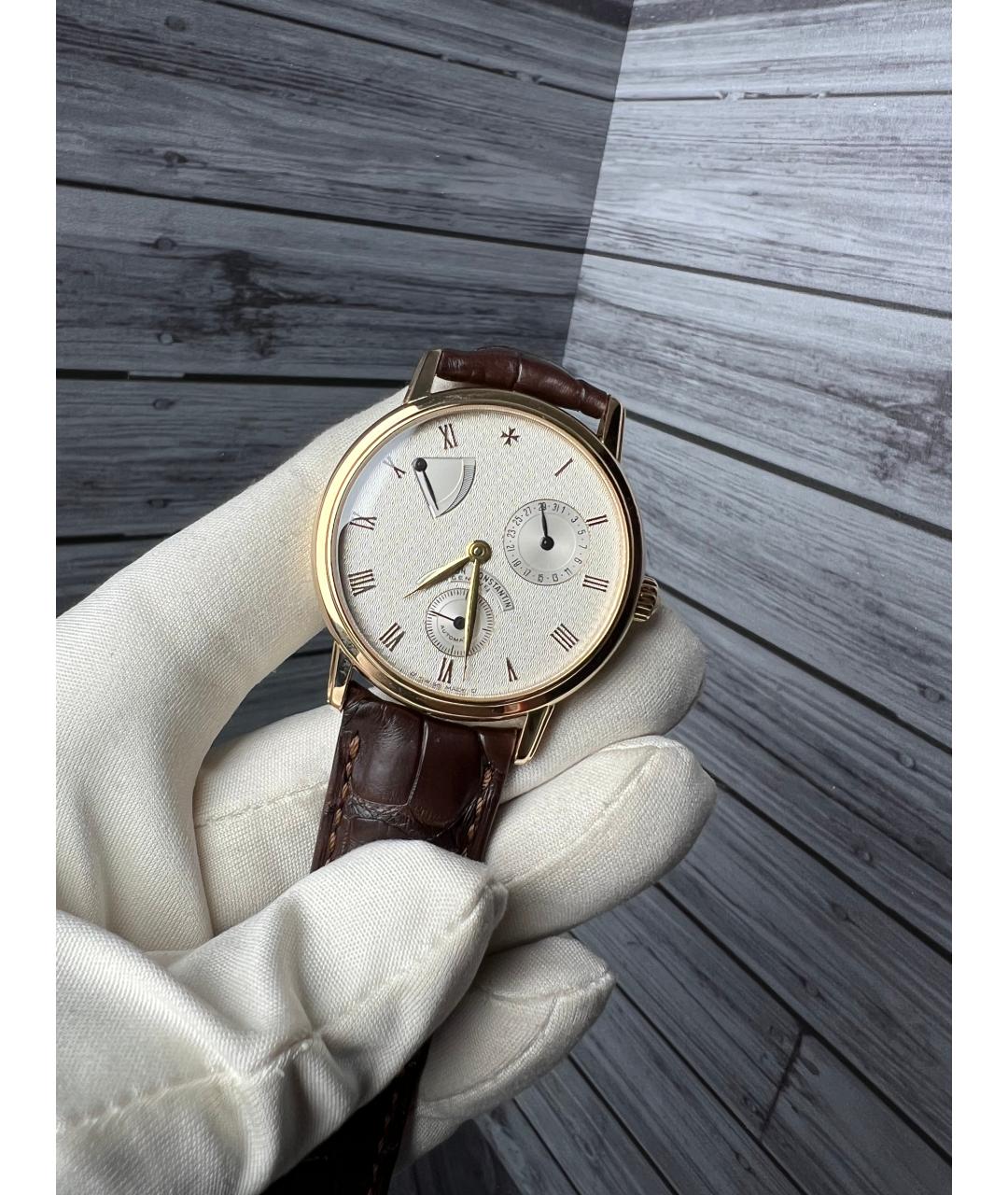 VACHERON CONSTANTIN Белые часы из желтого золота, фото 3