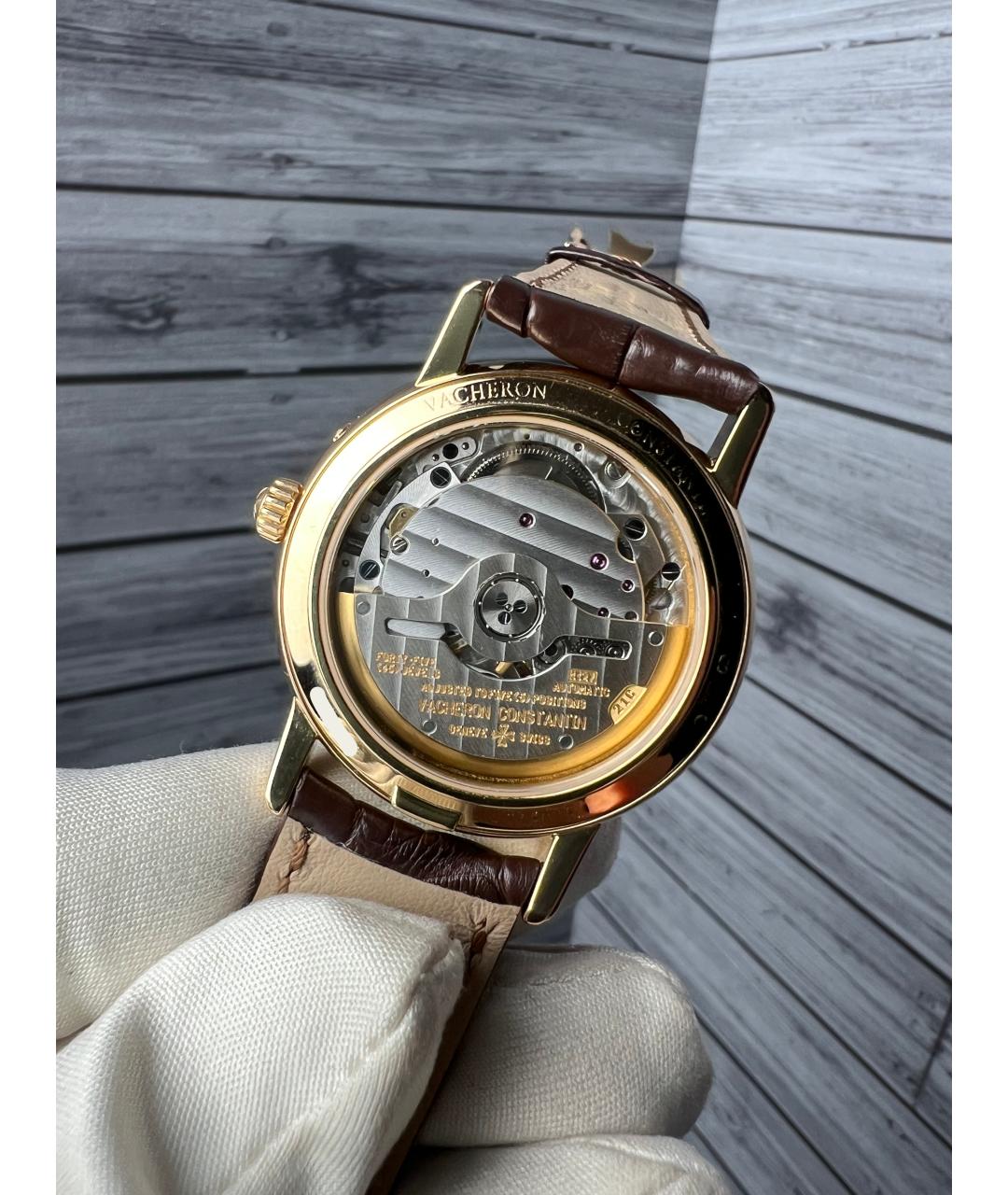 VACHERON CONSTANTIN Белые часы из желтого золота, фото 9