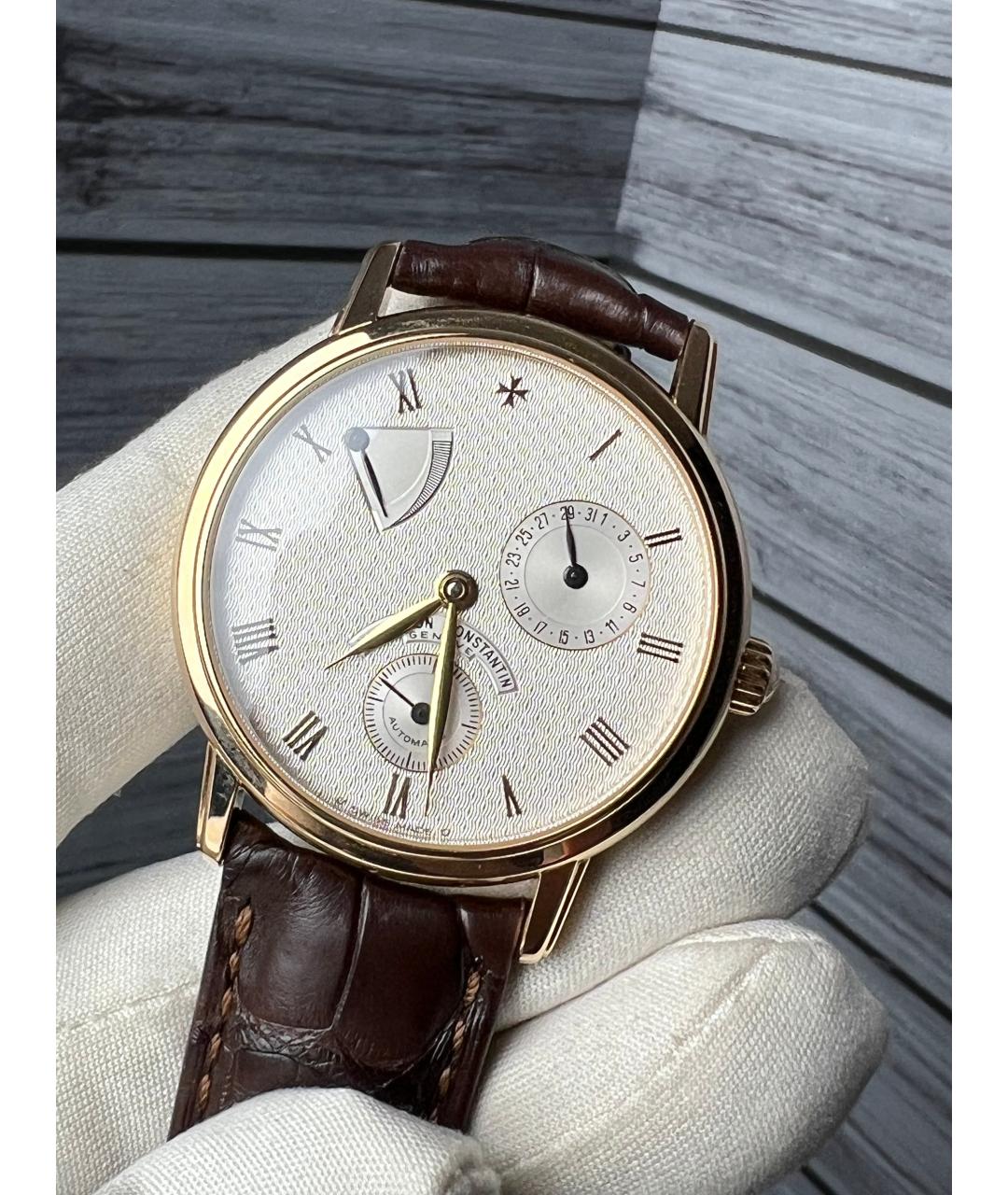VACHERON CONSTANTIN Белые часы из желтого золота, фото 4