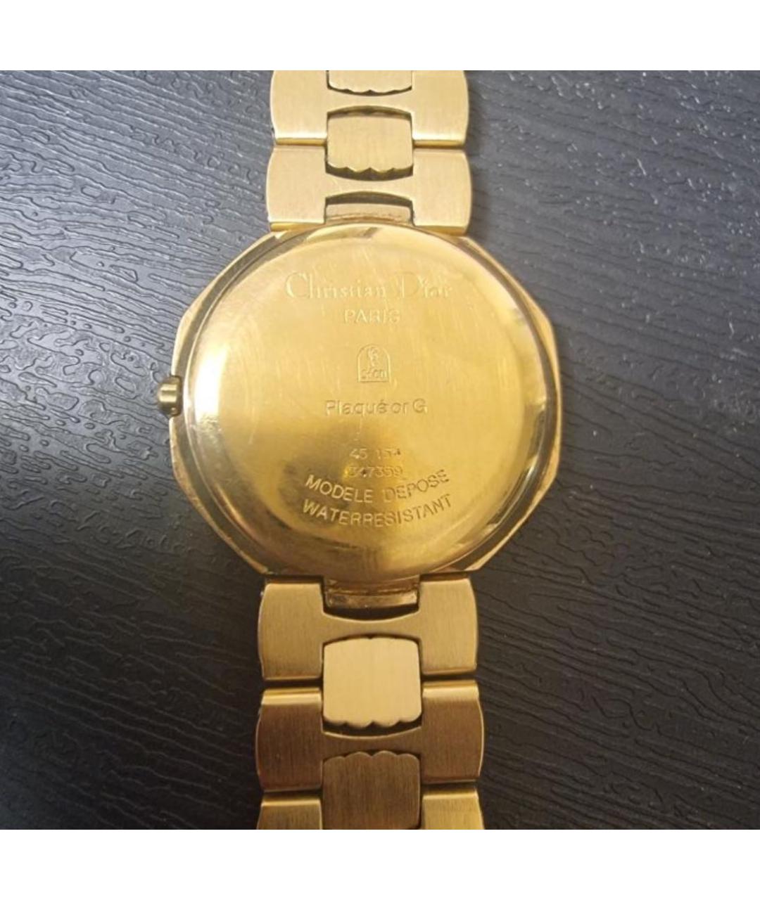 CHRISTIAN DIOR Золотые металлические часы, фото 4