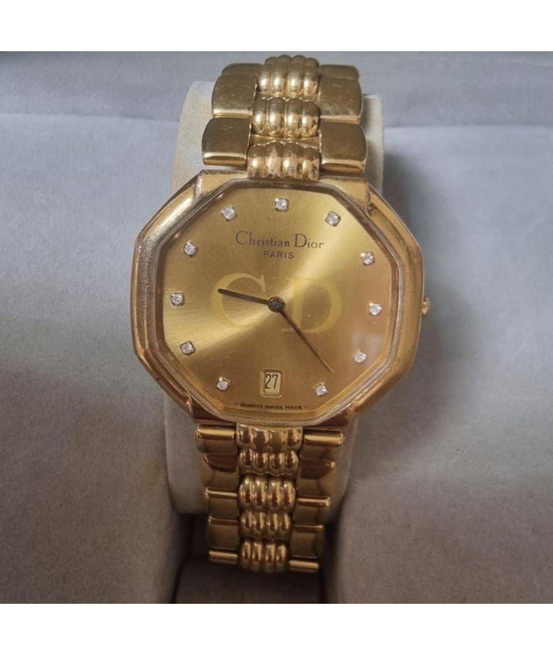 CHRISTIAN DIOR Золотые металлические часы, фото 5