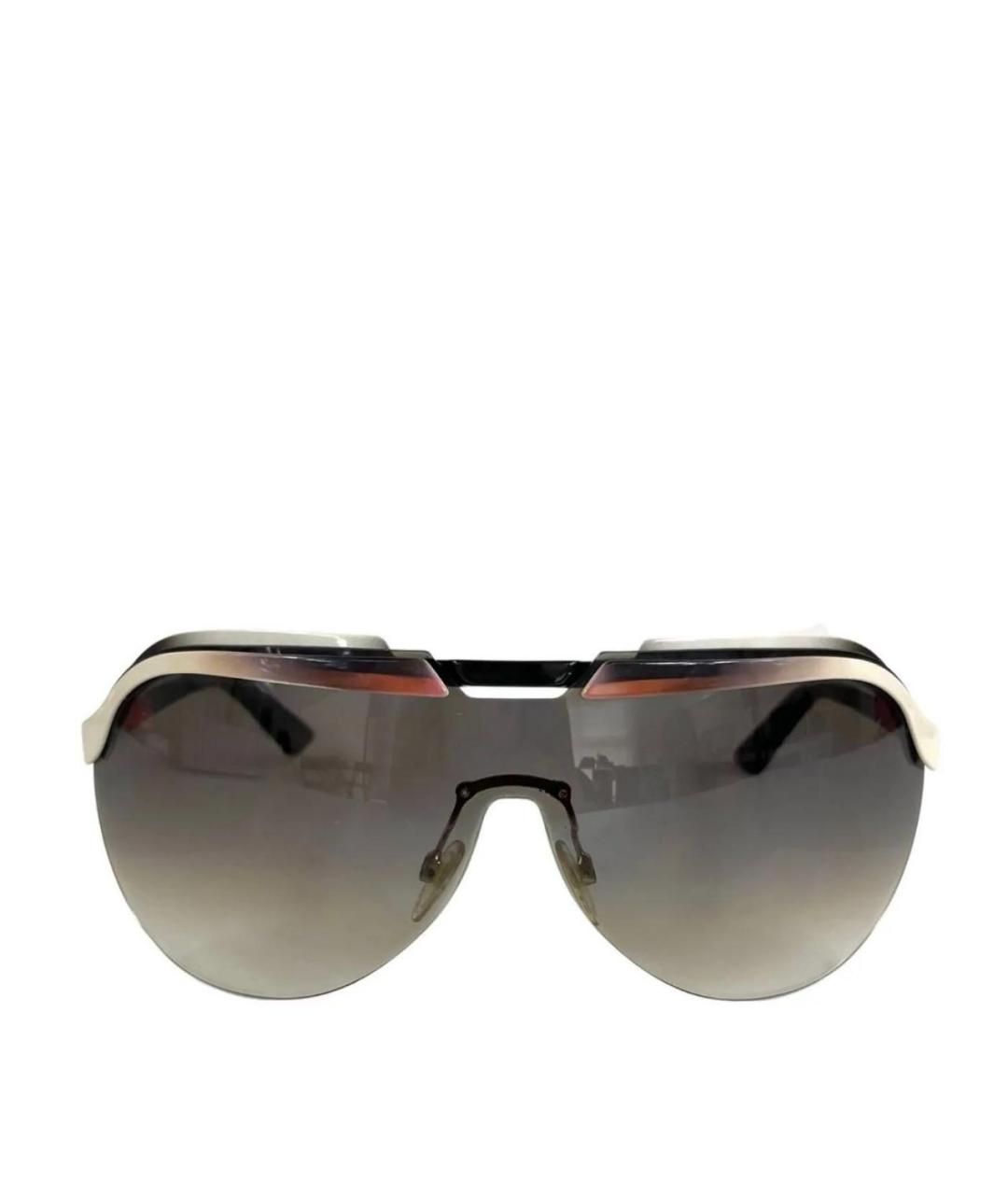 CHRISTIAN DIOR Бежевые металлические солнцезащитные очки, фото 1