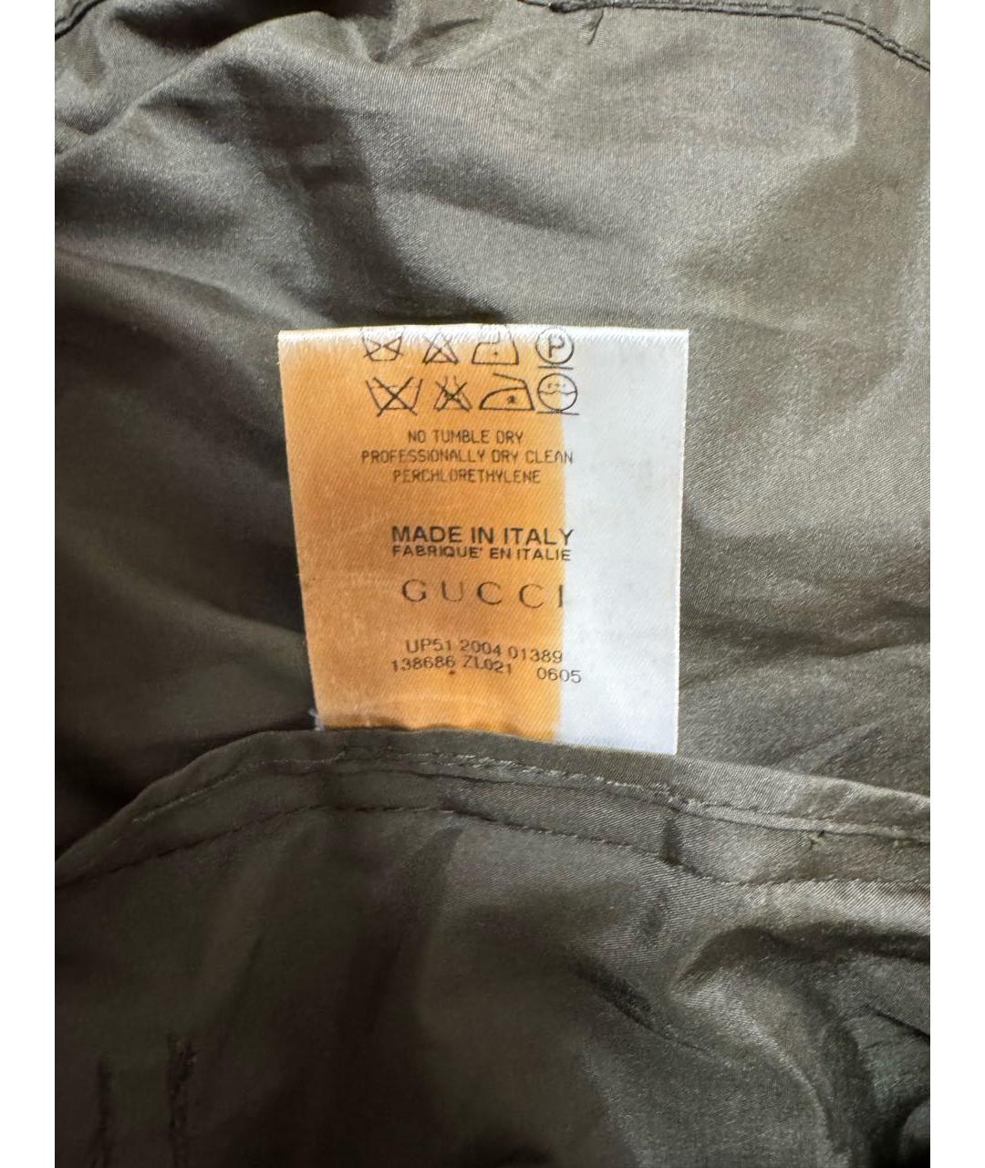 GUCCI Хаки полиэстеровый тренч/плащ, фото 6