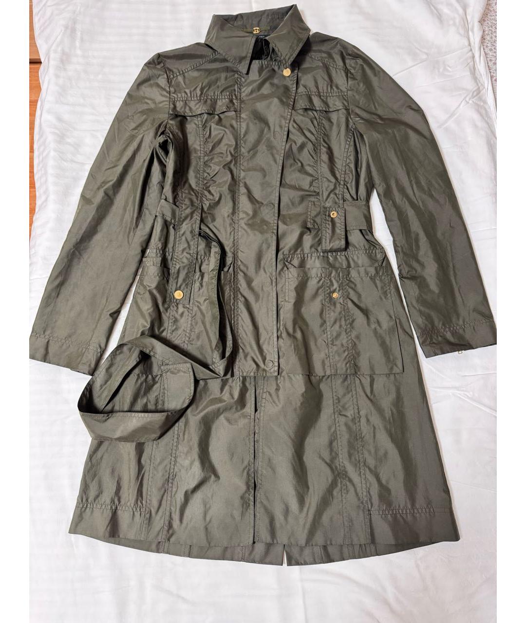 GUCCI Хаки полиэстеровый тренч/плащ, фото 8