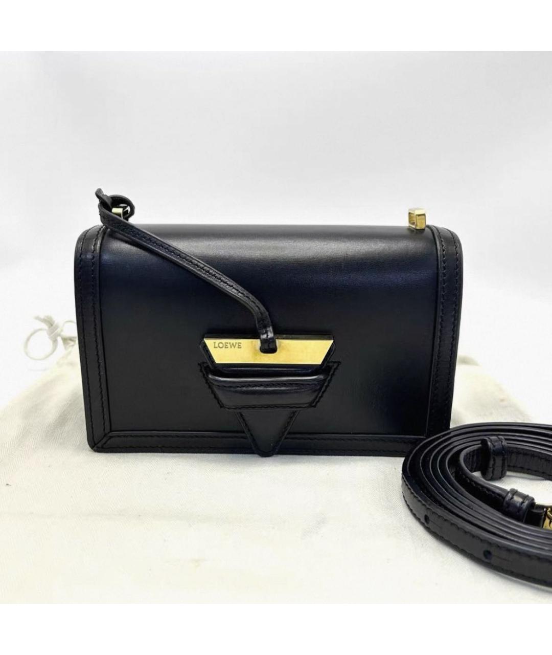 LOEWE Черная кожаная сумка через плечо, фото 2