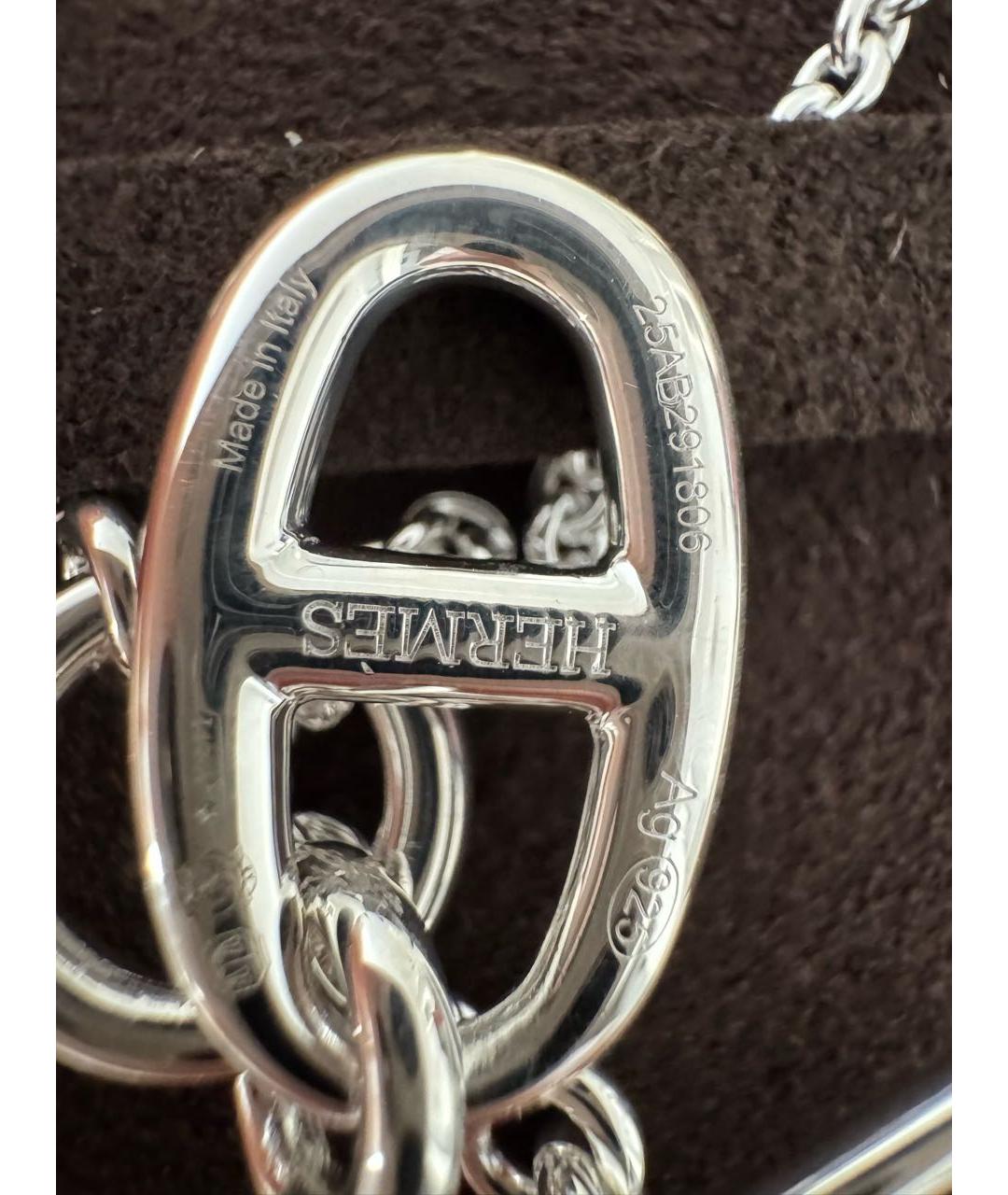 HERMES Серебряное серебряное колье, фото 6