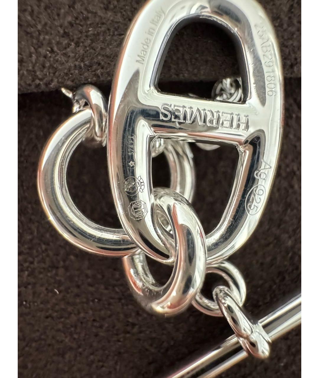 HERMES Серебряное серебряное колье, фото 5