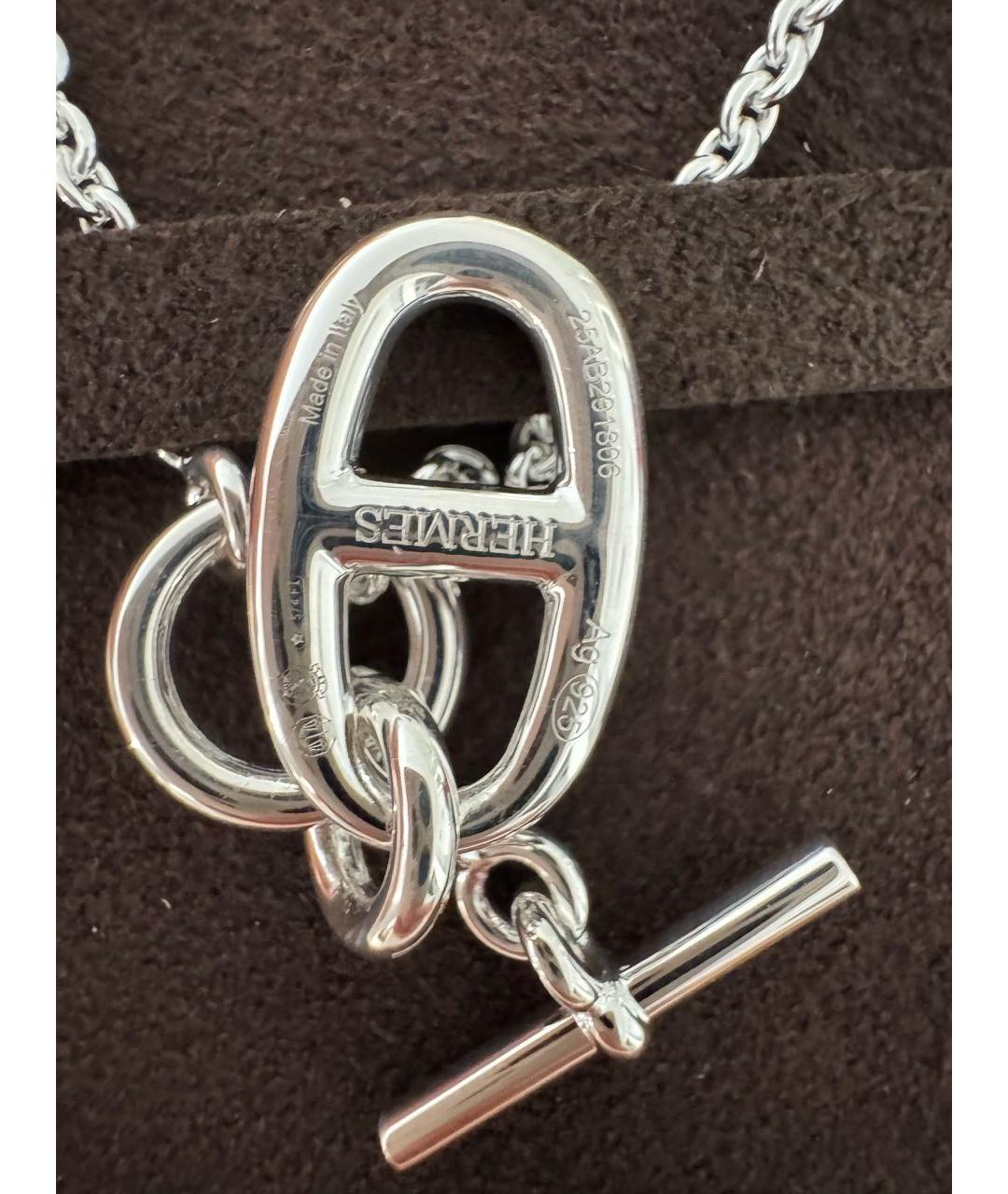 HERMES Серебряное серебряное колье, фото 4