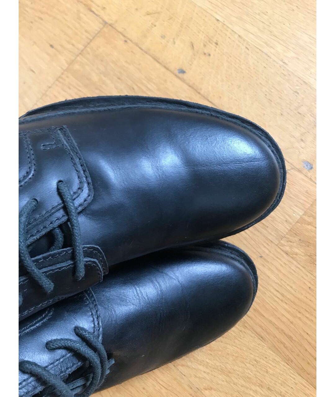 Y'S BY YOHJI YAMAMOTO VINTAGE Черные кожаные туфли, фото 6