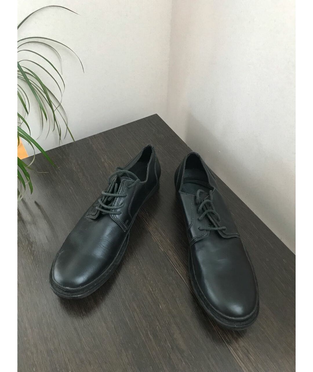 Y'S BY YOHJI YAMAMOTO VINTAGE Черные кожаные туфли, фото 2
