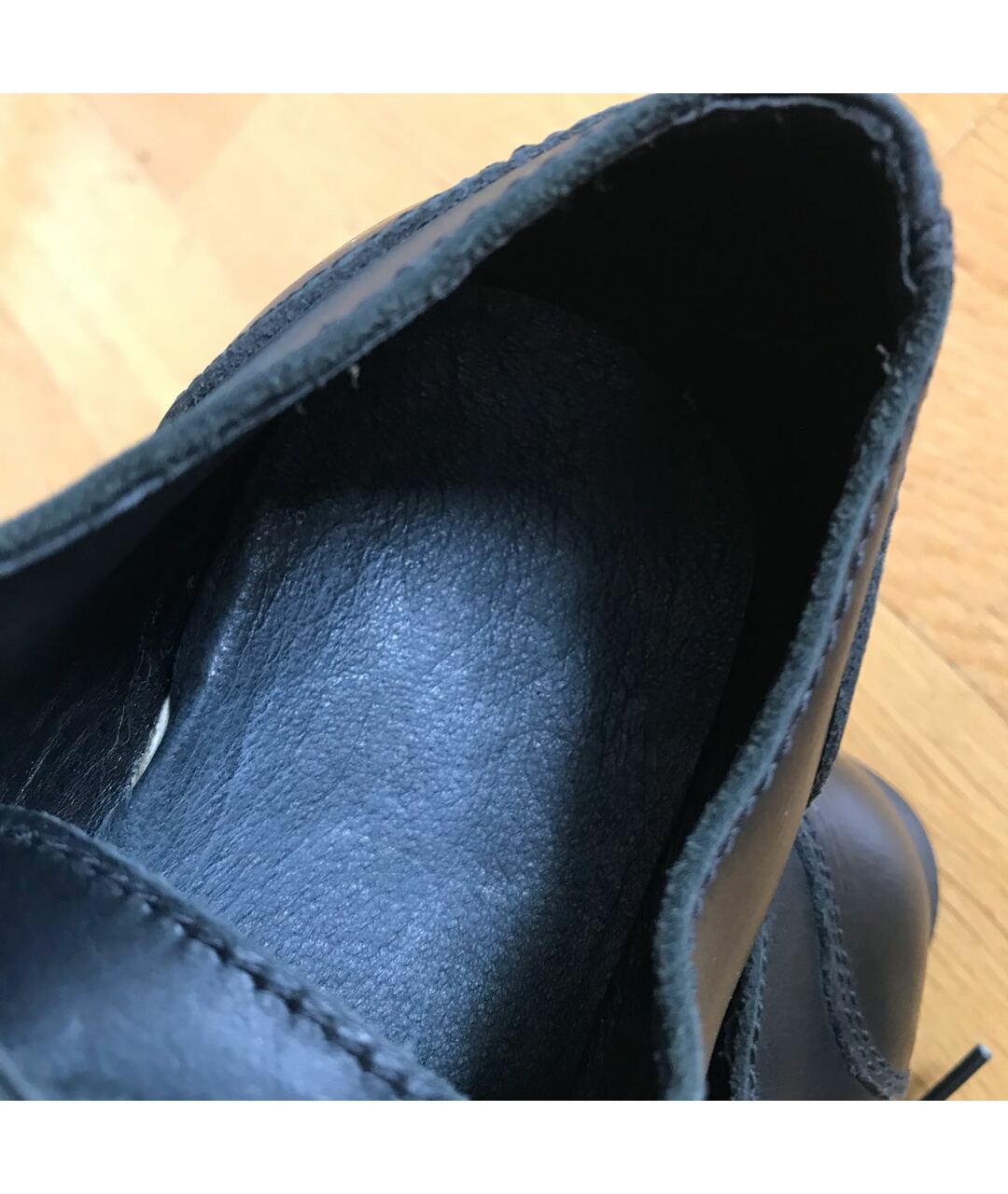 Y'S BY YOHJI YAMAMOTO VINTAGE Черные кожаные туфли, фото 7