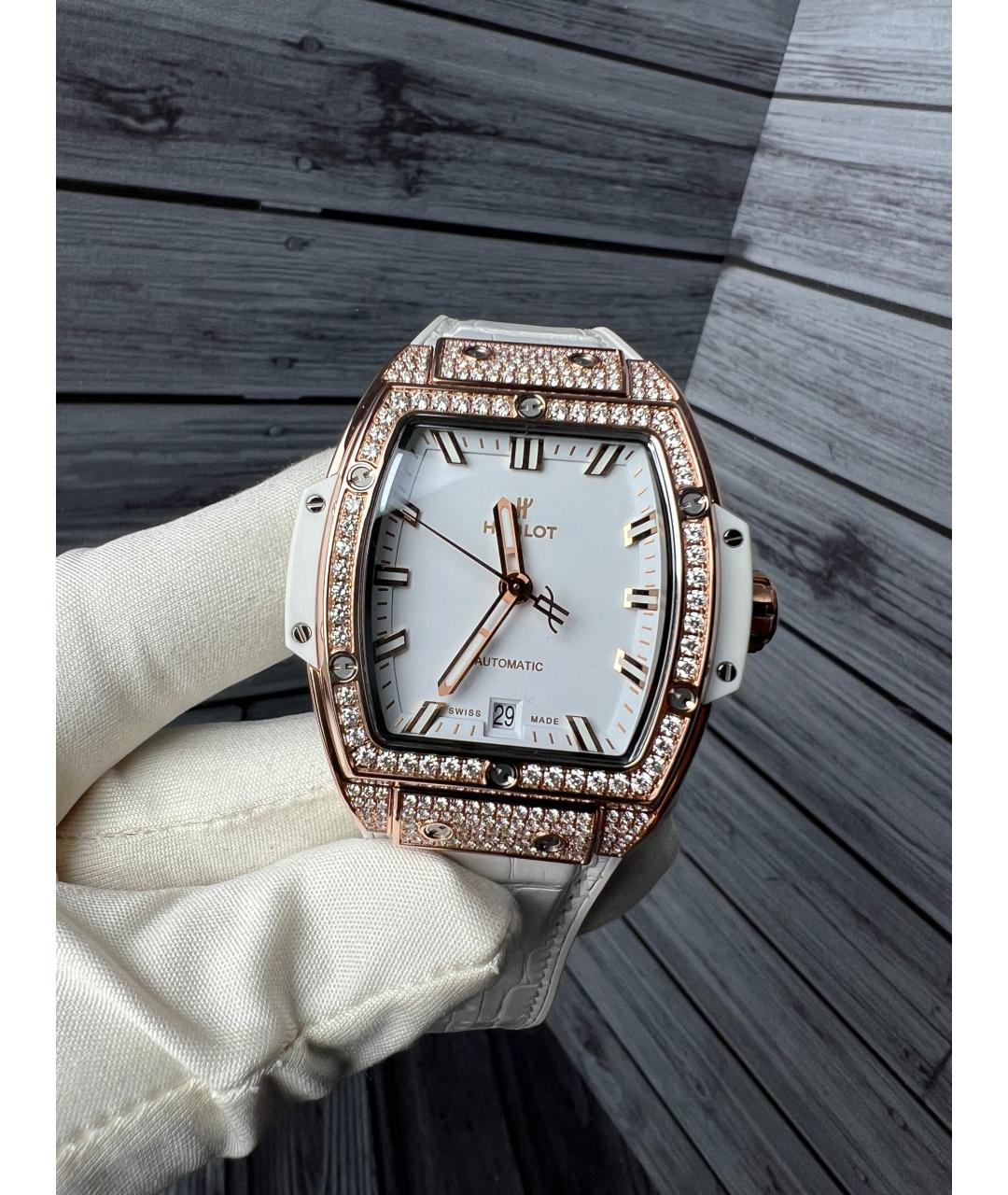 HUBLOT Белые часы из розового золота, фото 2