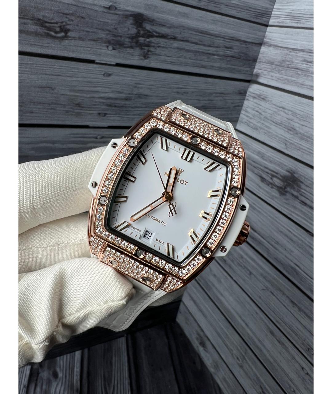 HUBLOT Белые часы из розового золота, фото 3