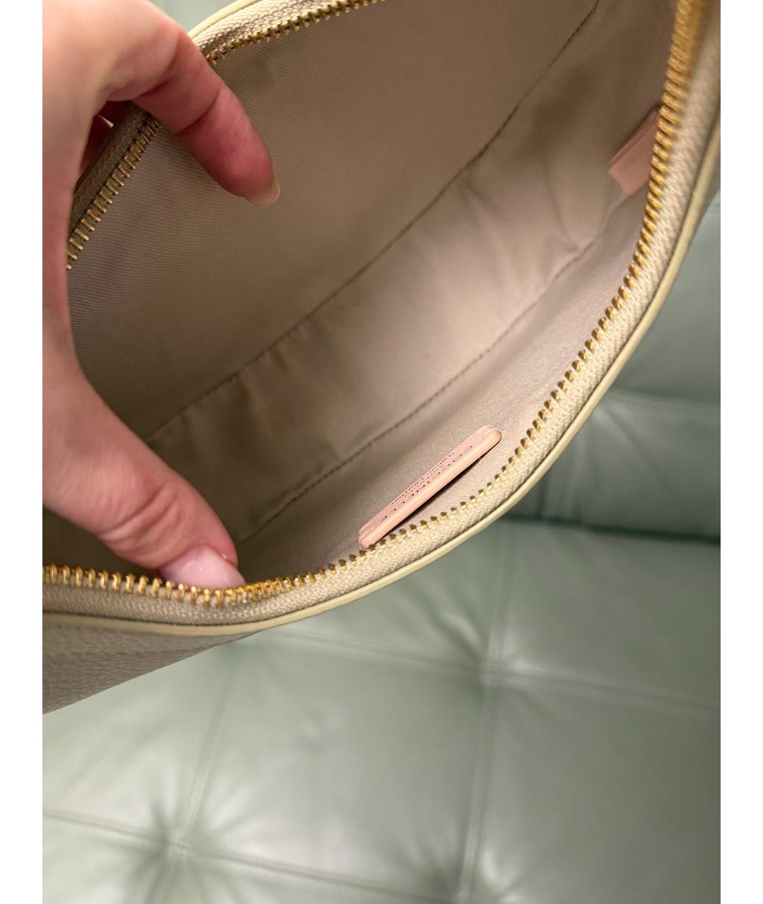 COCCINELLE Зеленая кожаная сумка с короткими ручками, фото 4