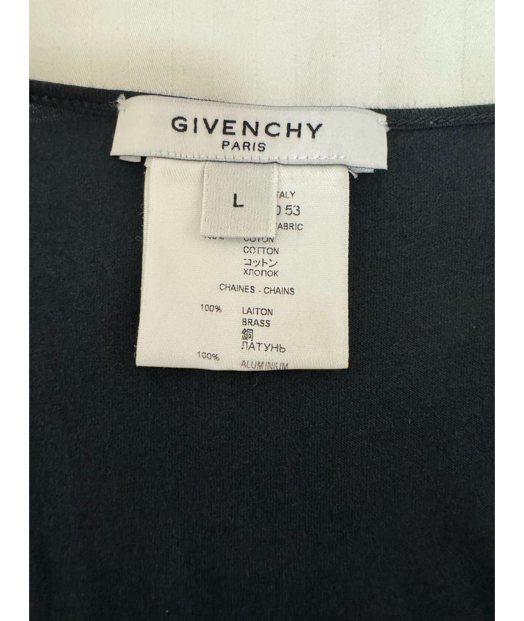 GIVENCHY Черная хлопковая майка, фото 3