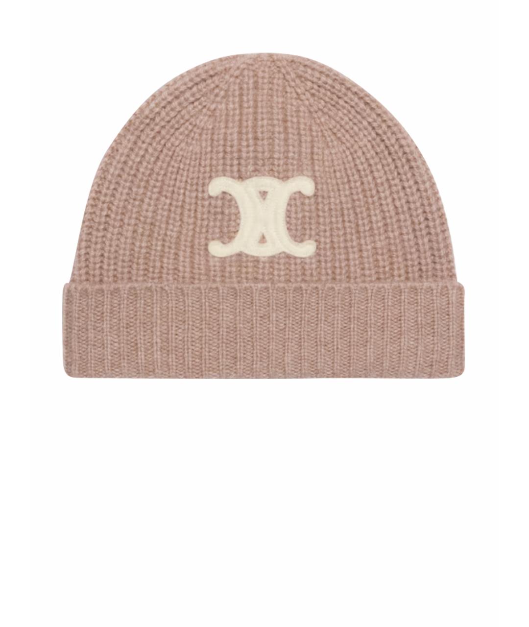 CELINE Розовая кашемировая шапка, фото 1