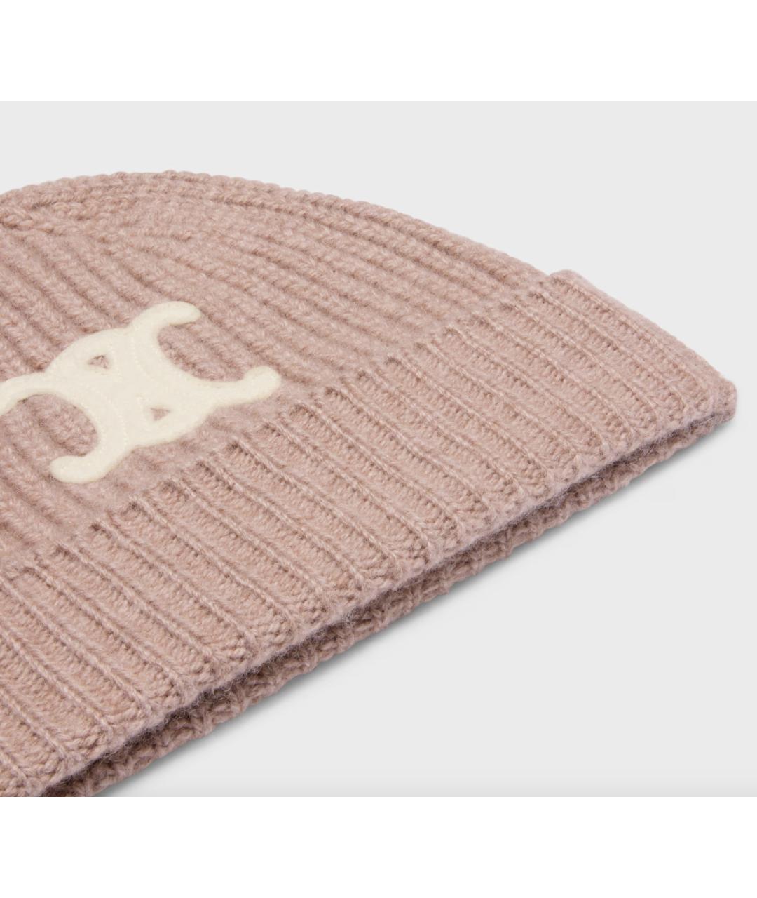 CELINE Розовая кашемировая шапка, фото 2