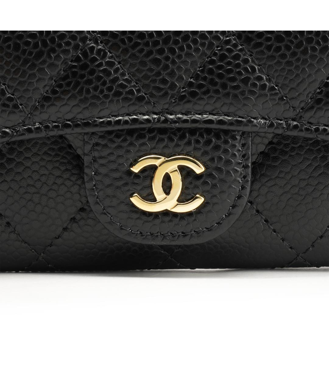 CHANEL Черный кожаный кошелек, фото 7