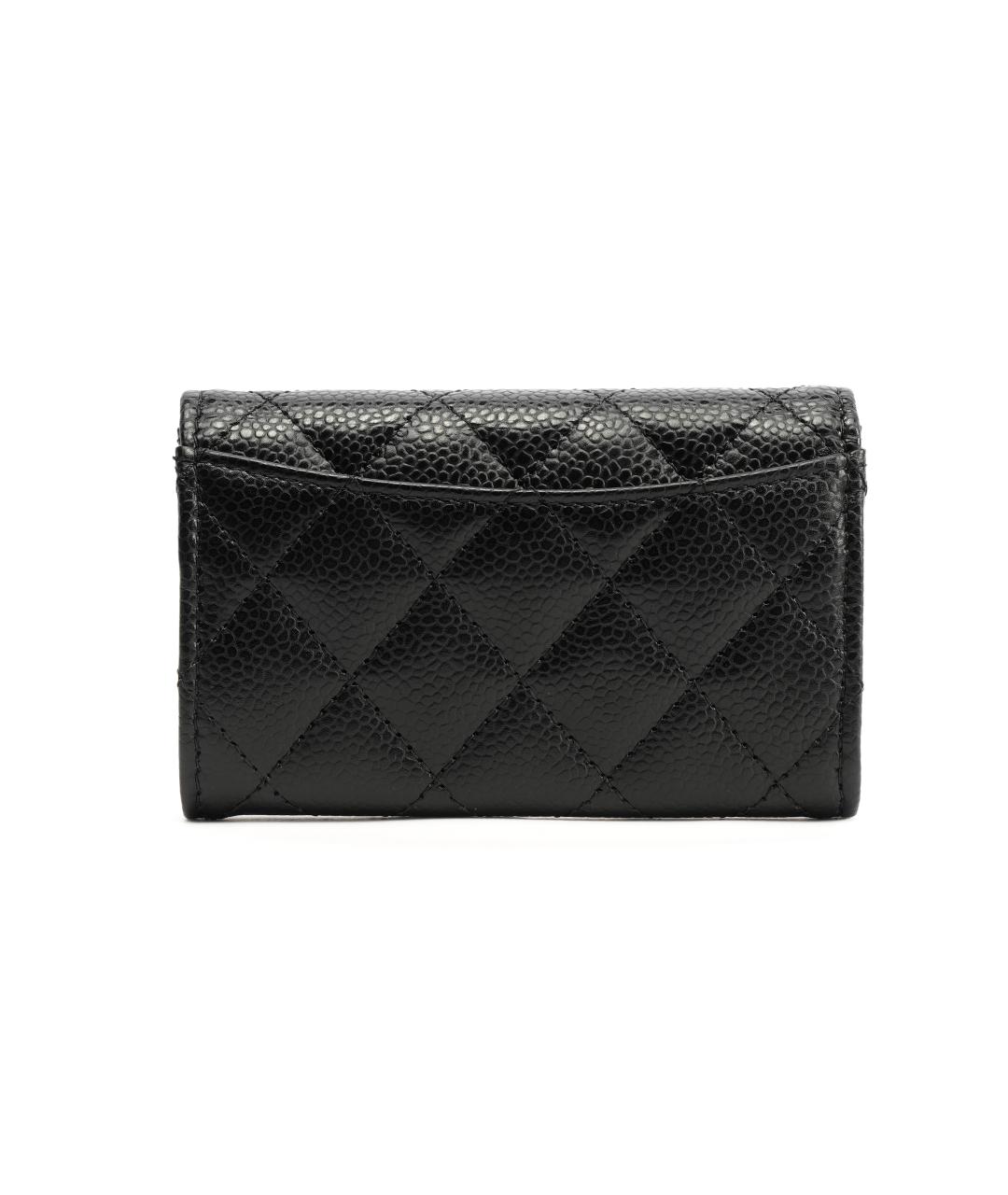 CHANEL Черный кожаный кошелек, фото 5